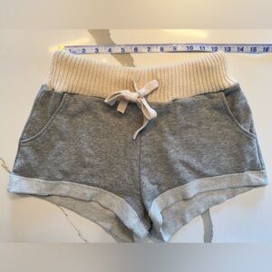 Vintage Havana Gray Sweat Shorts with Knit Waist